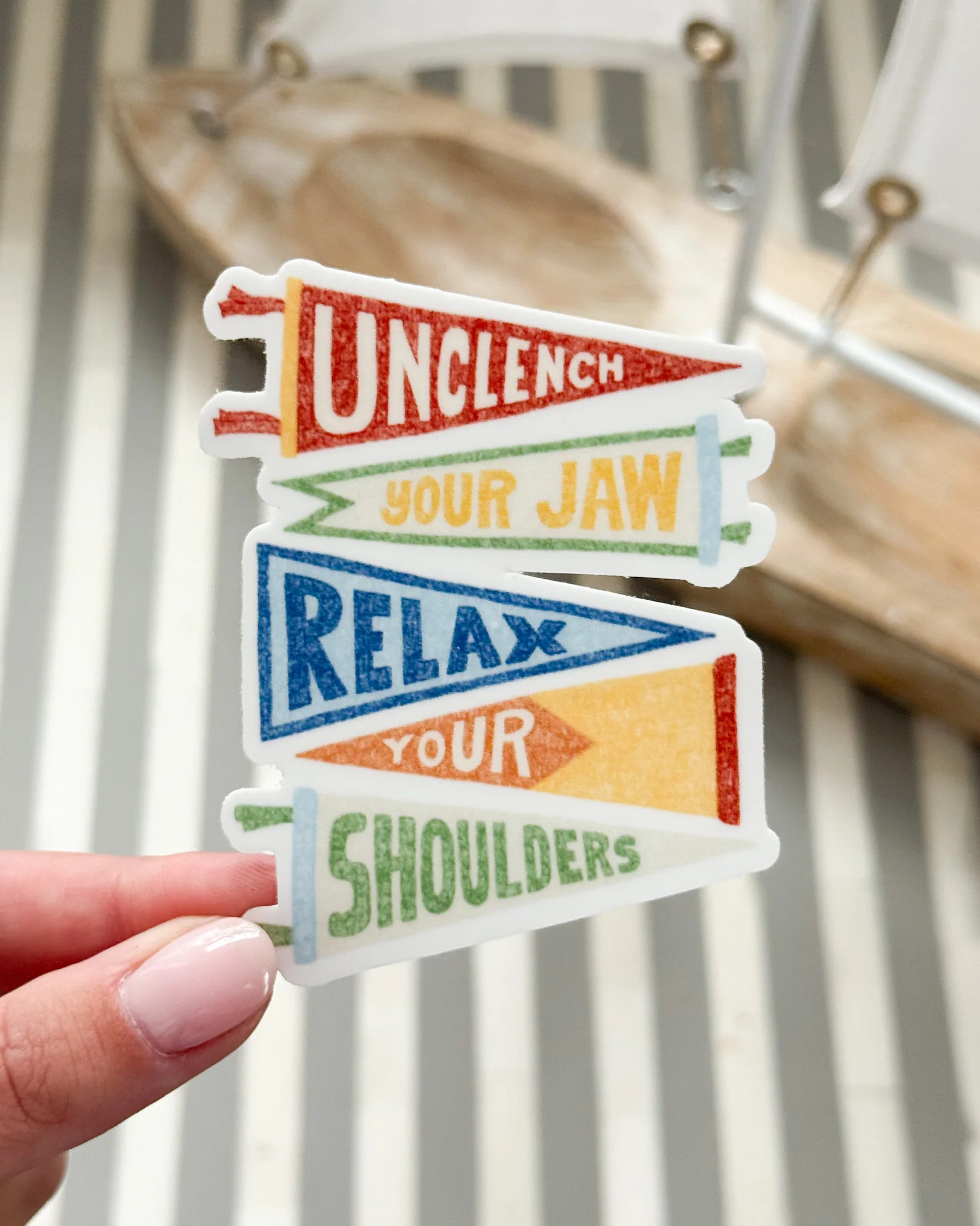Unclench Your Jaw, Relax Your Shoulders Sticker - Image 2