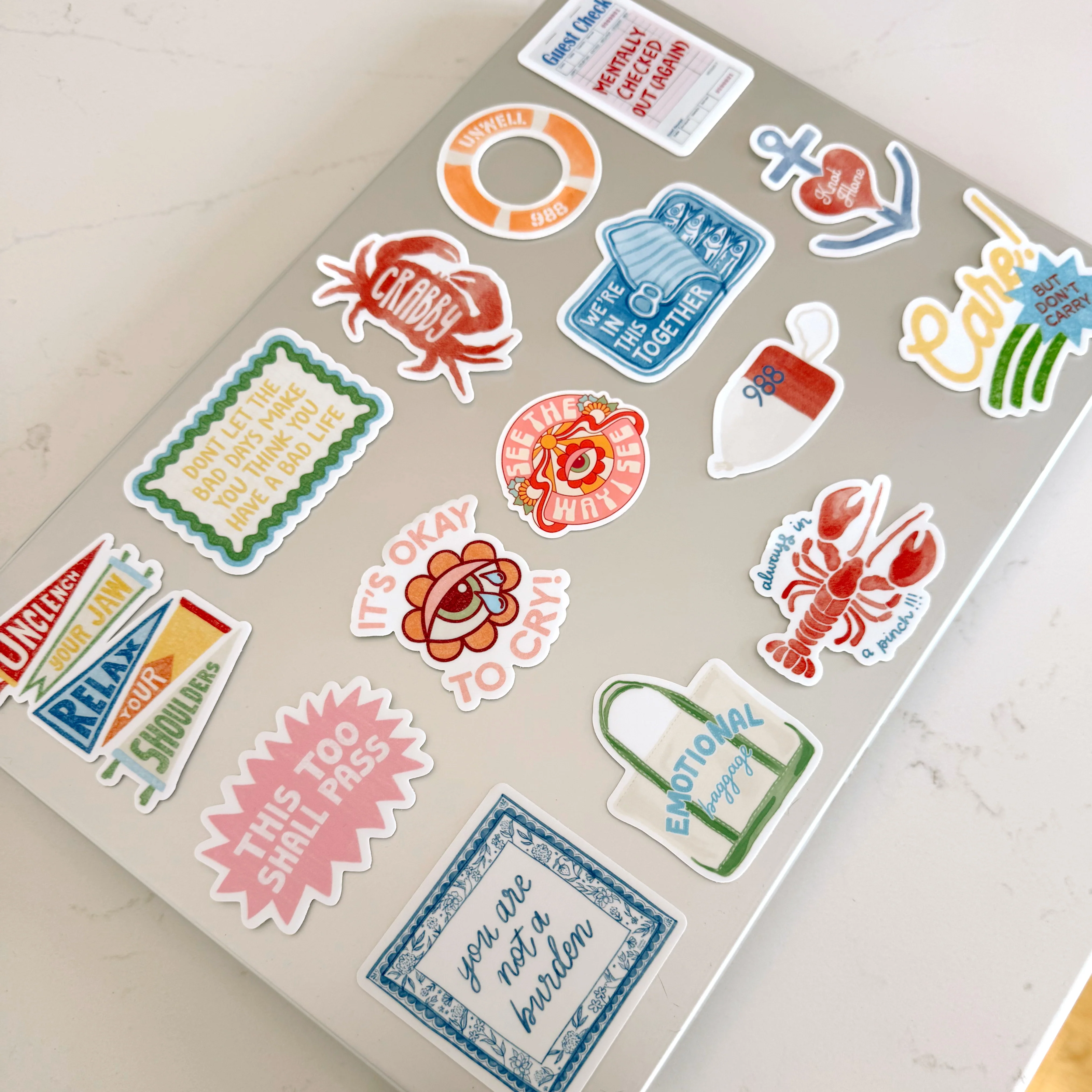 Unclench Your Jaw, Relax Your Shoulders Sticker - Image 4